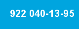 922 040-13-95